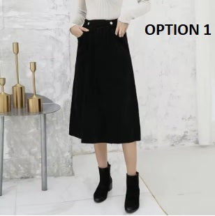 New Plus Size Fashionable Commuter Style Midi Skirt CODE: KAR4204