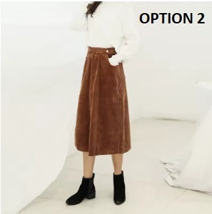 New Plus Size Fashionable Commuter Style Midi Skirt CODE: KAR4204