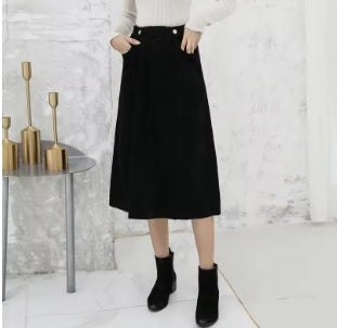 New Plus Size Fashionable Commuter Style Midi Skirt CODE: KAR4204
