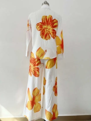 New Fashionable, casual long-sleeved shirt and trouser two-piece set CODE: KAR4205