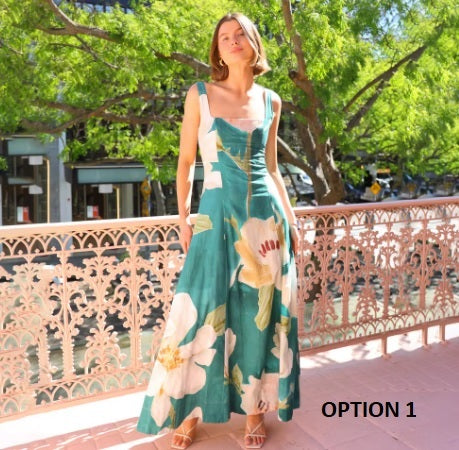 New floral print straps sleeveless slimming Long maxi dress CODE: KAR4206