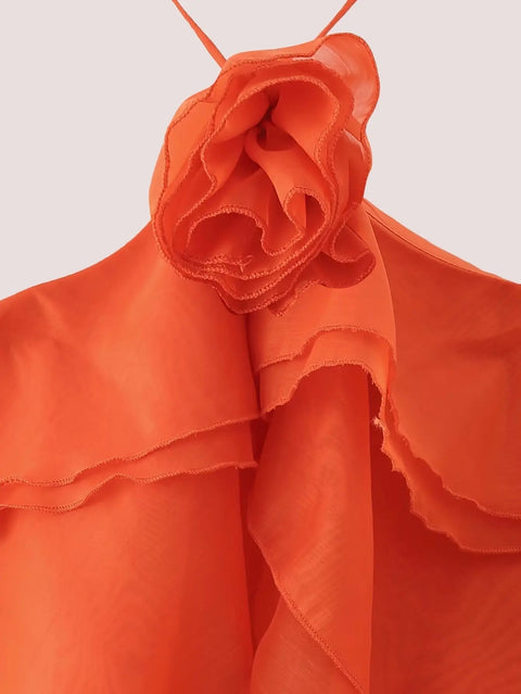 New Ruffle  Backless Sleeveless Slim Fit Maxi Long Dress CODE: KAR4209