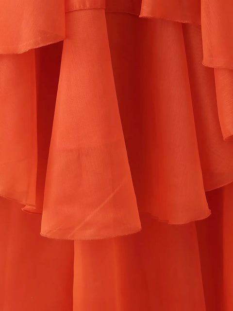 New Ruffle  Backless Sleeveless Slim Fit Maxi Long Dress CODE: KAR4209