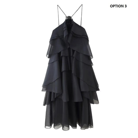 New Ruffle  Backless Sleeveless Slim Fit Maxi Long Dress CODE: KAR4209