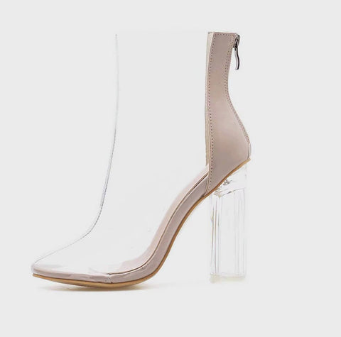 New Ankle Boots Square Toe High Thick Heel Boots CODE: KAR4210