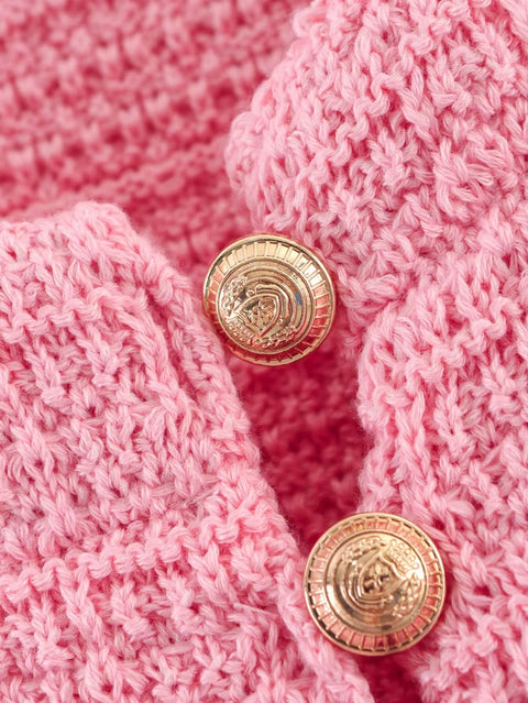 New Knitted Single-breasted T Shirt anad Long skirt Set CODE: KAR4211