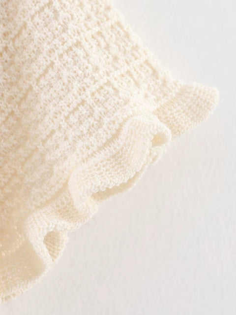 New Knitted Single-breasted T Shirt anad Long skirt Set CODE: KAR4211