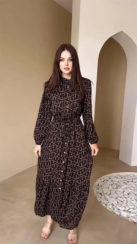 New Fashion A-Line Cinching Long Dress CODE: KAR4215