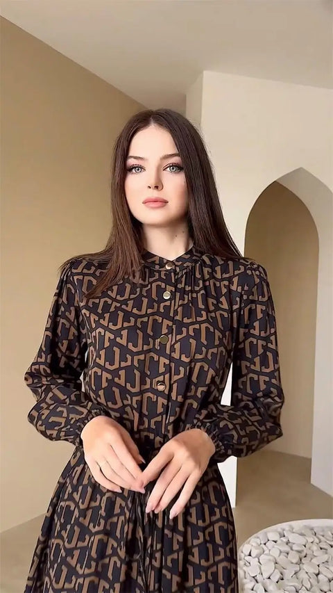 New Fashion A-Line Cinching Long Dress CODE: KAR4215