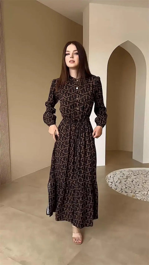 New Fashion A-Line Cinching Long Dress CODE: KAR4215