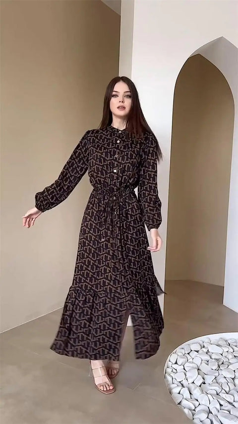 New Fashion A-Line Cinching Long Dress CODE: KAR4215