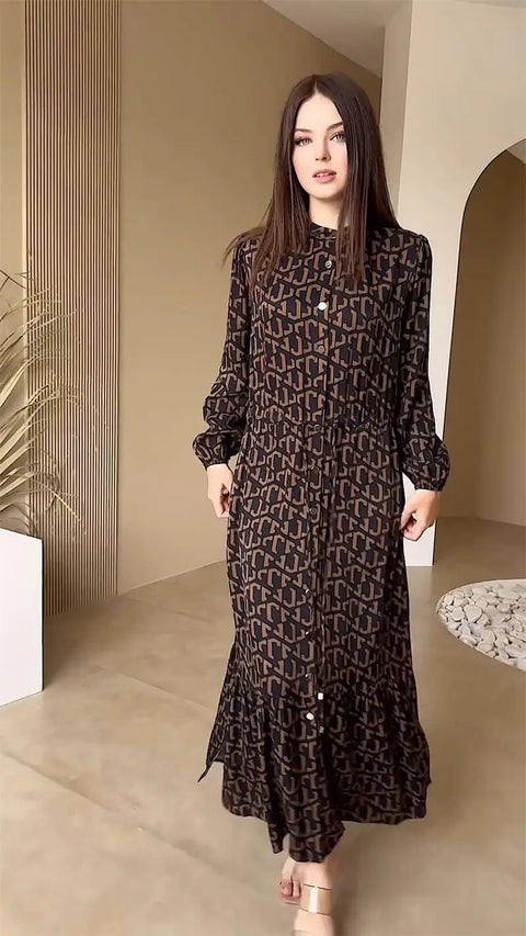 New Fashion A-Line Cinching Long Dress CODE: KAR4215