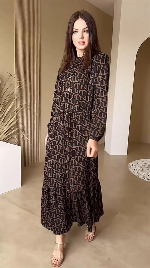 New Fashion A-Line Cinching Long Dress CODE: KAR4215