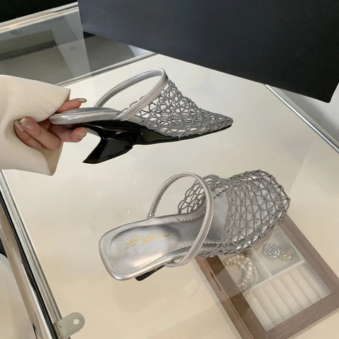 New Fashion Low Heel Close Toe Slingback Slippers CODE: KAR4223