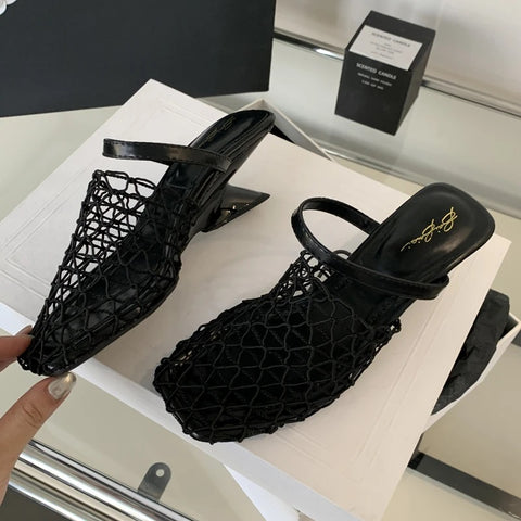 New Fashion Low Heel Close Toe Slingback Slippers CODE: KAR4223