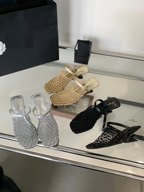 New Fashion Low Heel Close Toe Slingback Slippers CODE: KAR4223