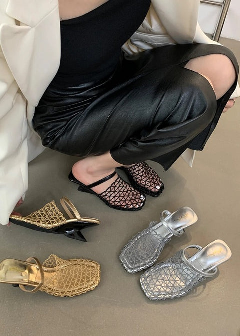 New Fashion Low Heel Close Toe Slingback Slippers CODE: KAR4223