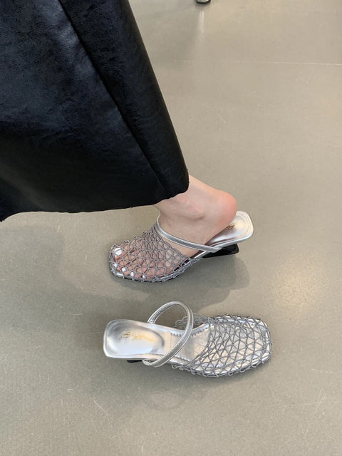 New Fashion Low Heel Close Toe Slingback Slippers CODE: KAR4223