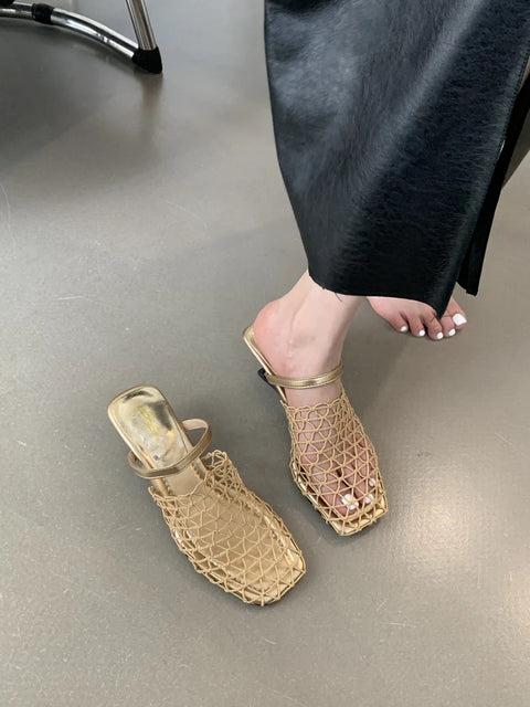 New Fashion Low Heel Close Toe Slingback Slippers CODE: KAR4223