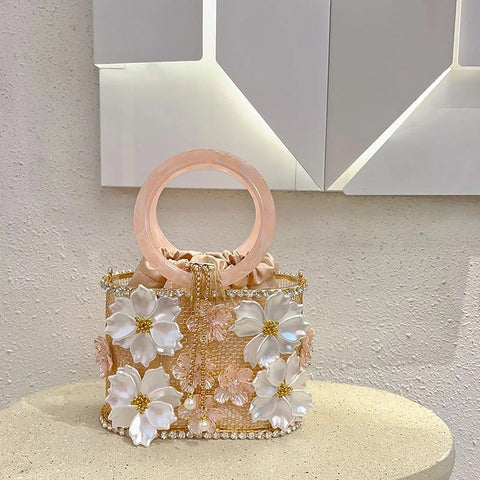 New Sparkly Rhinestone Retro Crystal Bucket Clutch Bag CODE: KAR4232