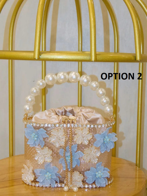 New Sparkly Rhinestone Retro Crystal Bucket Clutch Bag CODE: KAR4232