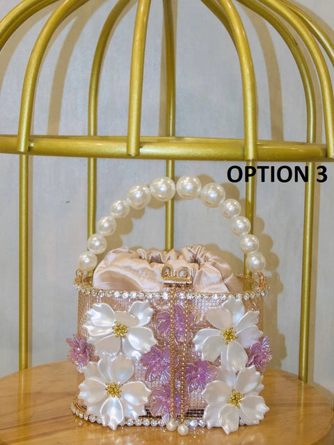 New Sparkly Rhinestone Retro Crystal Bucket Clutch Bag CODE: KAR4232