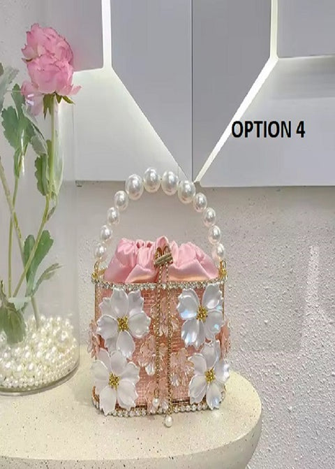 New Sparkly Rhinestone Retro Crystal Bucket Clutch Bag CODE: KAR4232