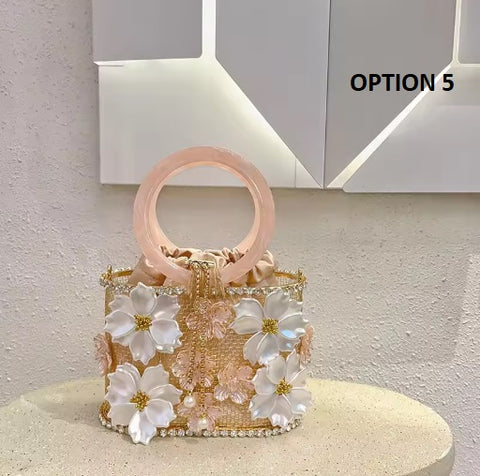 New Sparkly Rhinestone Retro Crystal Bucket Clutch Bag CODE: KAR4232