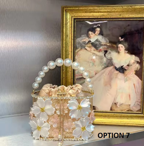 New Sparkly Rhinestone Retro Crystal Bucket Clutch Bag CODE: KAR4232