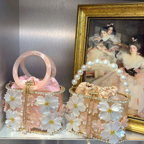 New Sparkly Rhinestone Retro Crystal Bucket Clutch Bag CODE: KAR4232