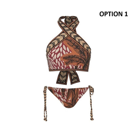 New Crisscross Neck Tie Side Bikini Swimming Bathing Suit CODE: KAR4226