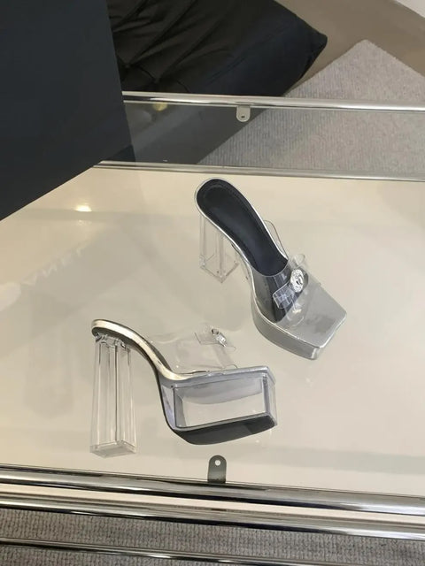 New Style Fish Mouth Crystal High Heels CODE : KAR4228