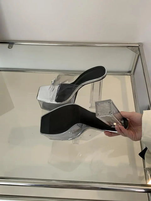 New Style Fish Mouth Crystal High Heels CODE : KAR4228