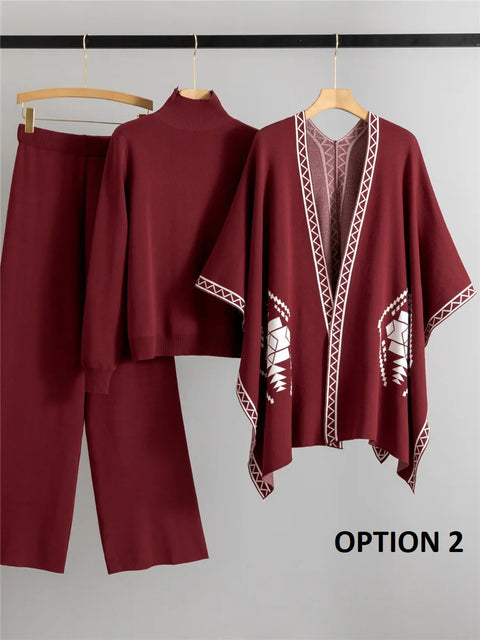 New Chic Knitted Sweater & Pants 3 Piece Sets CODE: KAR4230