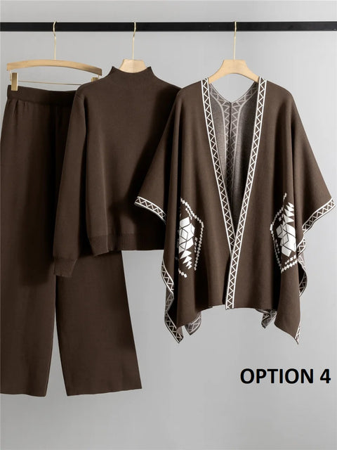 New Chic Knitted Sweater & Pants 3 Piece Sets CODE: KAR4230