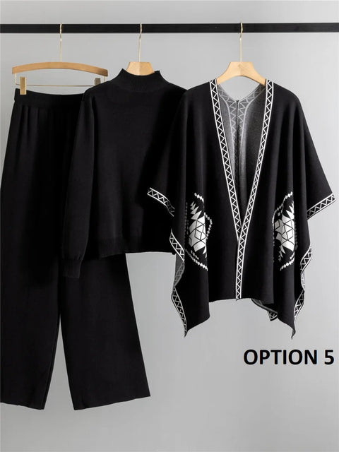 New Chic Knitted Sweater & Pants 3 Piece Sets CODE: KAR4230