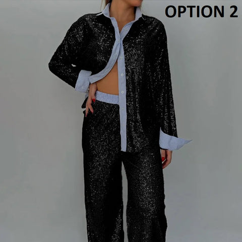 New Fashion Sequin Matching Two Pieces Set : CODE : KAR4239