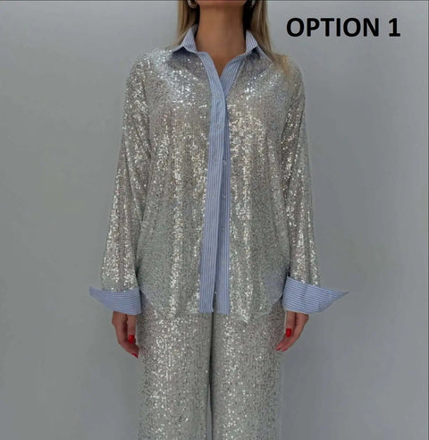 New Fashion Sequin Matching Two Pieces Set : CODE : KAR4239