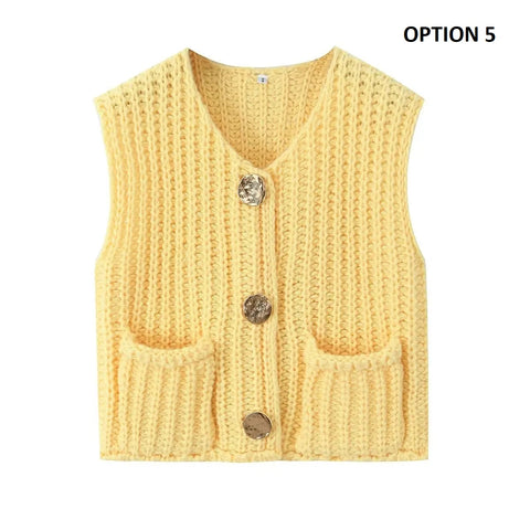 New Style V-Neck Cardigan With Pocket CODE: KAR4252