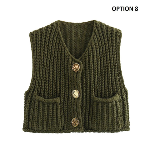 New Style V-Neck Cardigan With Pocket CODE: KAR4252