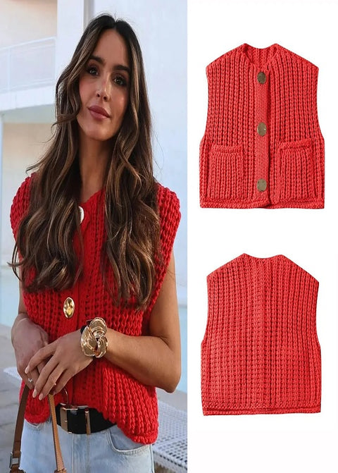 New Style V-Neck Cardigan With Pocket CODE: KAR4252