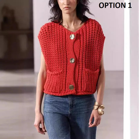 New Style V-Neck Cardigan With Pocket CODE: KAR4252