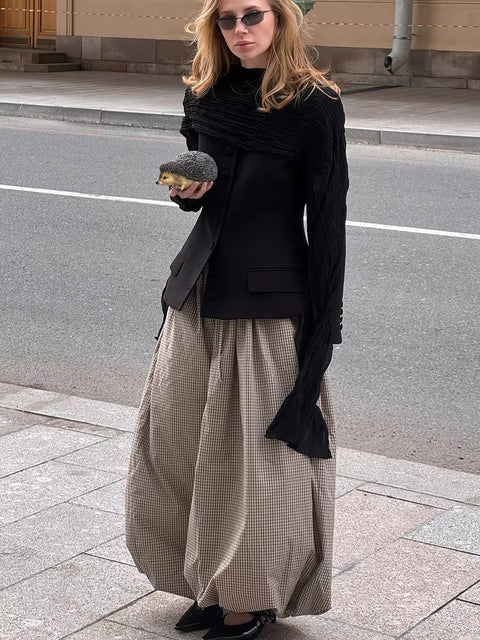 New Fashion Retro Loose Casual Plaid Trousers CODE: KAR4253