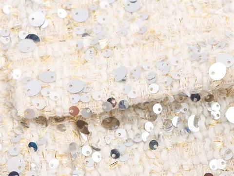 New Collar Fashionable Sequin Pleated Splicing Dress CODE: KAR4256