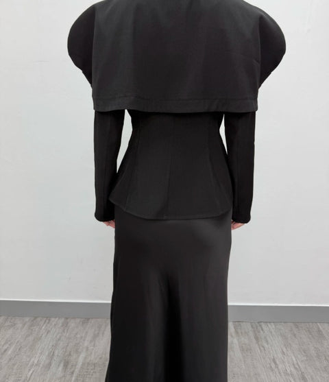 New Fashion Gold Buttons Patchwork Party Commuter Suit Jacket CODE: KAR4273