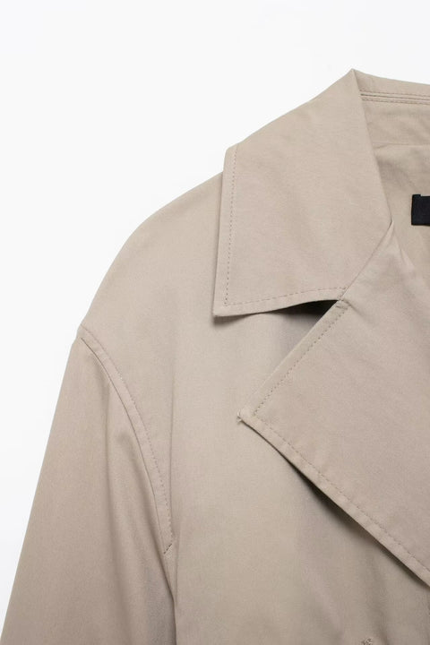 New Fashionable Long Sleeve Windbreaker Coat with Belt CODE: KAR4274