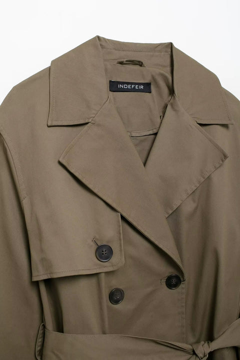 New Fashionable Long Sleeve Windbreaker Coat with Belt CODE: KAR4274