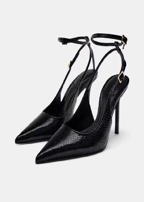 New Fashion Snake Print Pointed Toe Stiletto Heels CODE: KAR4282