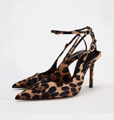 New Fashion Snake Print Pointed Toe Stiletto Heels CODE: KAR4282
