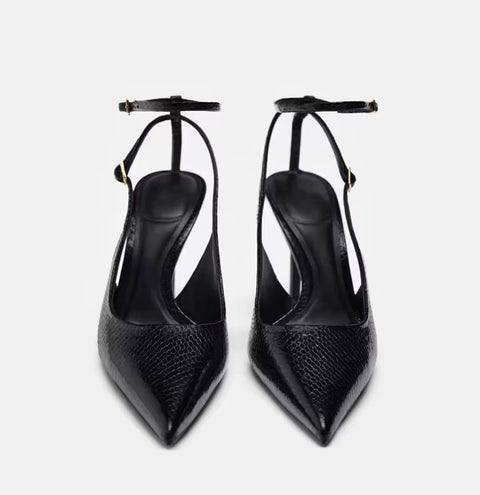 New Fashion Snake Print Pointed Toe Stiletto Heels CODE: KAR4282